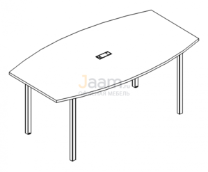 Стол для переговоров Стол для переговоров на металлокаркасе DUE Б2 112 БП