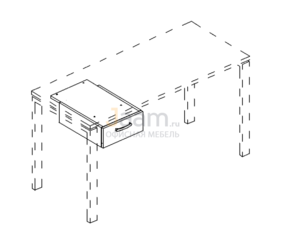Мебель для персонала Тумба подвесная 1-ящичная (для стола 80) 216 БП