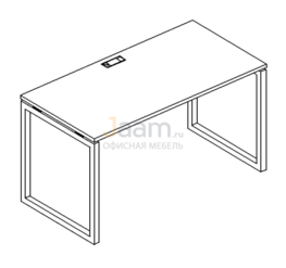 Мебель для персонала Стол письменный на металлокаркасе QUATTRO Б4 004 БП