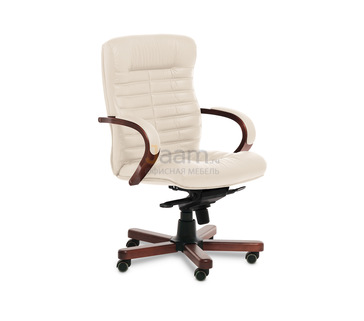 Кресло для руководителя ORION WOOD B кожа+кож.зам.