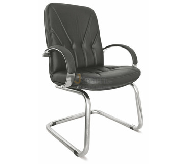 Офисный стул Менеджер хром короткий конференц