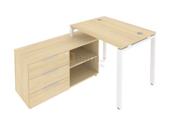 Кабинет руководителя Рабочая станция с опорной тумбой левая Б.РС-СТС-2.1 Л