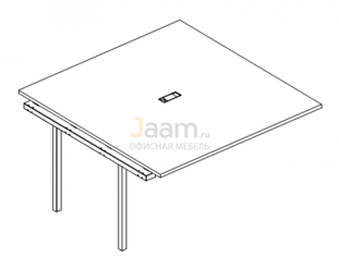 Стол для переговоров Секция стола для переговоров на металлокаркасе DUE Б2 133-1 БП