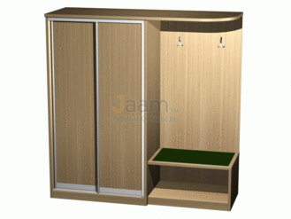 Мебель для гостиниц Офисный шкаф-купе комбинированный для одежды и белья правый КР 123